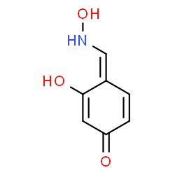ChemSpider 2D Image | (4Z)-3-Hydroxy-4-[(hydroxyamino)methylene]-2,5-cyclohexadien-1-one | C7H7NO3