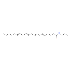 ChemSpider 2D Image | (5E,8E,11E,14E)-N-Propyl-5,8,11,14-icosatetraenamide | C23H39NO