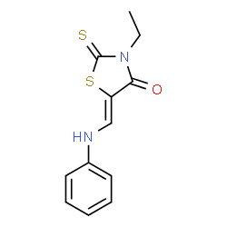 ChemSpider 2D Image | 5-(anilinomethylene)-3-ethylrhodanine | C12H12N2OS2