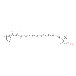 ChemSpider 2D Image | 3,8'-Dihydroxy-7,8-didehydro-beta,kappa-carotene-3',6'-dione  | C40H52O4