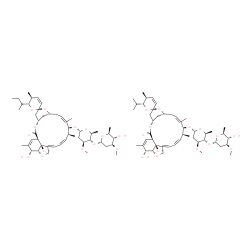ChemSpider 2D Image | (1'R,2S,4'S,5S,6R,8'R,10'Z,12'S,13'S,14'Z,20'R,21'R,24'S)-21',24'-Dihydroxy-6-isopropyl-5,11',13',22'-tetramethyl-2'-oxo-5,6-dihydrospiro[pyran-2,6'-[3,7,19]trioxatetracyclo[15.6.1.1~4,8~.0~20,24~]pen
tacosa[10,14,16,22]tetraen]-12'-yl 2,6-dideoxy-4-O-(2,6-dideoxy-3-O-methyl-alpha-L-arabino-hexopyranosyl)-3-O-methyl-alpha-L-arabino-hexopyranoside - (1'R,2S,4'S,5S,6R,8'R,10'Z,12'S,13'S,14'Z,20'R,21'
R,24'S)-6-[(2S)-2-butanyl]-21',24'-dihydroxy-5,11',13',22'-tetramethyl-2'-oxo-5,6-dihydrospiro[pyran-2,6'-[3,7,19]trioxatetracyclo[15.6.1.1~4,8~.0~20,24~]pentacosa[10,14,16,22]tetraen]-12'-yl 2,6-dide
oxy-4-O-(2,6-dideoxy-3-O-methyl-alpha-L-arabino-hexopyranosyl)-3-O-methyl-alpha-L-arabino-hexopyranoside (1:1) | C95H142O28