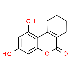 ChemSpider 2D Image | 1,3-Dihydroxy-7,8,9,10-tetrahydro-benzo[c]chromen-6-one | C13H12O4