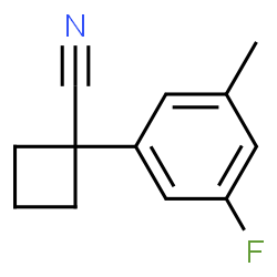 ChemSpider 2D Image | 1-(3-Fluoro-5-methylphenyl)cyclobutanecarbonitrile | C12H12FN