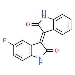 ChemSpider 2D Image | (3E)-5-Fluoro-3-(2-oxo-1,2-dihydro-3H-indol-3-ylidene)-1,3-dihydro-2H-indol-2-one | C16H9FN2O2