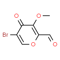 ChemSpider 2D Image | 5-Bromo-3-methoxy-4-oxo-4H-pyran-2-carbaldehyde | C7H5BrO4