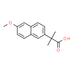 ChemSpider 2D Image | 2-(6-Methoxy-2-naphthyl)-2-methylpropanoic acid | C15H16O3