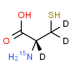 ChemSpider 2D Image | L-Cysteine-15N,2,3,3-d3 | C3H4D315NO2S