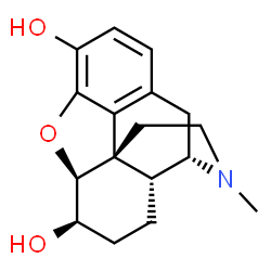 ChemSpider 2D Image | (5beta,6beta,9alpha)-17-Methyl-4,5-epoxymorphinan-3,6-diol | C17H21NO3