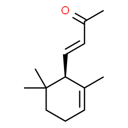 ChemSpider 2D Image | (3E)-4-[(1R)-2,6,6-Trimethyl-2-cyclohexen-1-yl]-3-buten-2-one | C13H20O