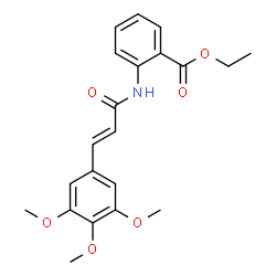 ChemSpider 2D Image | ethyl 2-[(2E)-3-(3,4,5-trimethoxyphenyl)prop-2-enamido]benzoate | C21H23NO6