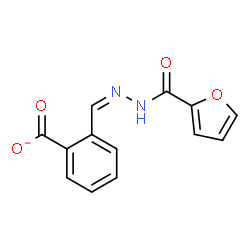 ChemSpider 2D Image | 2-[(Z)-(2-Furoylhydrazono)methyl]benzoate | C13H9N2O4