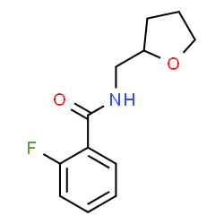 ChemSpider 2D Image | 2-Fluoro-N-(tetrahydro-2-furanylmethyl)benzamide | C12H14FNO2