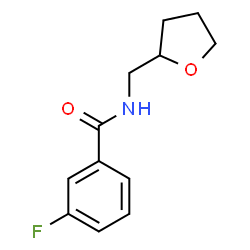 ChemSpider 2D Image | 3-Fluoro-N-(tetrahydro-2-furanylmethyl)benzamide | C12H14FNO2