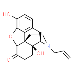ChemSpider 2D Image | 17-Allyl-3,14-dihydroxy-4,5-epoxymorphinan-6-one | C19H21NO4