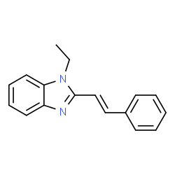ChemSpider 2D Image | 1-Ethyl-2-[(E)-2-phenylvinyl]-1H-benzimidazole | C17H16N2