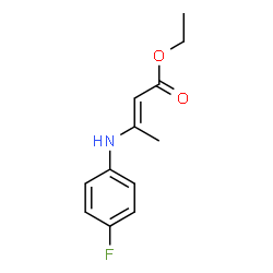 ChemSpider 2D Image | Ethyl (2E)-3-[(4-fluorophenyl)amino]-2-butenoate | C12H14FNO2