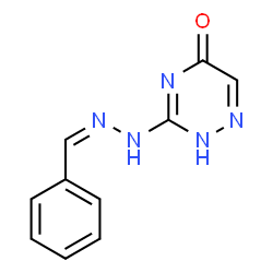 ChemSpider 2D Image | 3-[(2Z)-2-Benzylidenehydrazino]-1,2,4-triazin-5(2H)-one | C10H9N5O