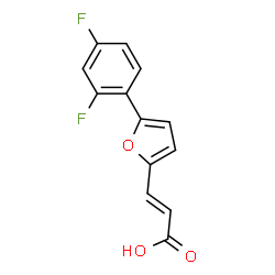 ChemSpider 2D Image | (2E)-3-[5-(2,4-Difluorophenyl)-2-furyl]acrylic acid | C13H8F2O3