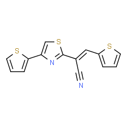 ChemSpider 2D Image | (2E)-3-(2-Thienyl)-2-[4-(2-thienyl)-1,3-thiazol-2-yl]acrylonitrile | C14H8N2S3