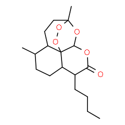ChemSpider 2D Image | 9-butyl-3,6-dimethyloctahydro-3,12-epoxy[1,2]dioxepino[4,3-i]isochromen-10(3H)-one | C18H28O5