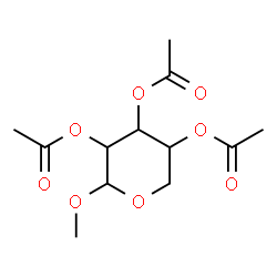 ChemSpider 2D Image | Methyl 2,3,4-tri-O-acetylpentopyranoside | C12H18O8