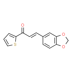 ChemSpider 2D Image | (2E)-3-(1,3-Benzodioxol-5-yl)-1-(2-thienyl)-2-propen-1-one | C14H10O3S