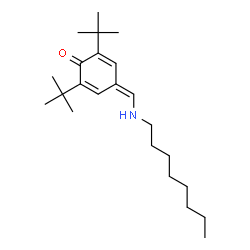 ChemSpider 2D Image | 2,6-Bis(2-methyl-2-propanyl)-4-[(octylamino)methylene]-2,5-cyclohexadien-1-one | C23H39NO