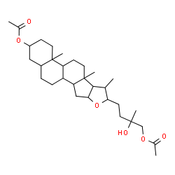 ChemSpider 2D Image | 25-Hydroxyfurostan-3,26-diyl diacetate | C31H50O6