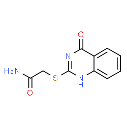 ChemSpider 2D Image | 2-((4-Oxo-1,4-dihydroquinazolin-2-yl)thio)acetamide | C10H9N3O2S