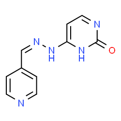 ChemSpider 2D Image | 6-[(2Z)-2-(4-Pyridinylmethylene)hydrazino]-2(1H)-pyrimidinone | C10H9N5O