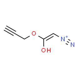 ChemSpider 2D Image | (E)-2-Hydroxy-2-(2-propyn-1-yloxy)ethenediazonium | C5H5N2O2