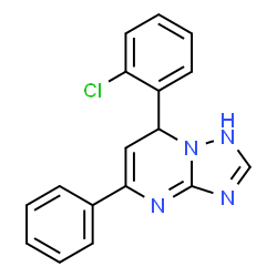 ChemSpider 2D Image | 7-(2-Chlorophenyl)-5-phenyl-1,7-dihydro[1,2,4]triazolo[1,5-a]pyrimidine | C17H13ClN4