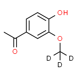 ChemSpider 2D Image | 1-{4-Hydroxy-3-[(~2~H_3_)methyloxy]phenyl}ethanone | C9H7D3O3