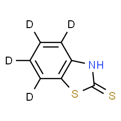 ChemSpider 2D Image | (4,5,6,7-~2~H_4_)-1,3-Benzothiazole-2(3H)-thione | C7HD4NS2