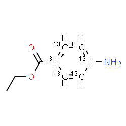 ChemSpider 2D Image | Ethyl 4-amino(~13~C_6_)benzoate | C313C6H11NO2