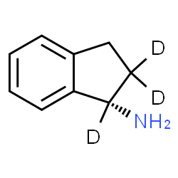 ChemSpider 2D Image | (1S)-1-(1,2,2-~2~H_3_)Indanamine | C9H8D3N