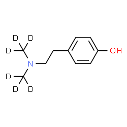 ChemSpider 2D Image | 4-(2-{Bis[(~2~H_3_)methyl]amino}ethyl)phenol | C10H9D6NO