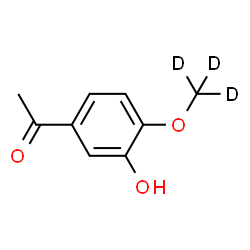 ChemSpider 2D Image | 1-{3-Hydroxy-4-[(~2~H_3_)methyloxy]phenyl}ethanone | C9H7D3O3