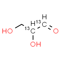 ChemSpider 2D Image | DL-[1,2-13C2]GLYCERALDEHYDE | C13C2H6O3