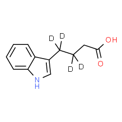 ChemSpider 2D Image | 4-(1H-Indol-3-yl)(3,3,4,4-~2~H_4_)butanoic acid | C12H9D4NO2