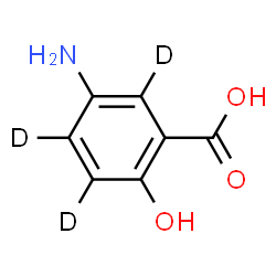 ChemSpider 2D Image | 5-Amino-2-hydroxy(~2~H_3_)benzoic acid | C7H4D3NO3