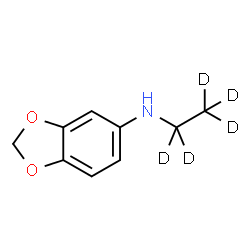 ChemSpider 2D Image | N-(~2~H_5_)Ethyl-1,3-benzodioxol-5-amine | C9H6D5NO2