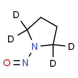 ChemSpider 2D Image | 1-Nitroso(2,2,5,5-~2~H_4_)pyrrolidine | C4H4D4N2O