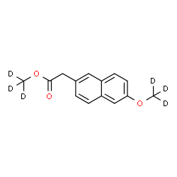 ChemSpider 2D Image | (~2~H_3_)Methyl {6-[(~2~H_3_)methyloxy]-2-naphthyl}acetate | C14H8D6O3