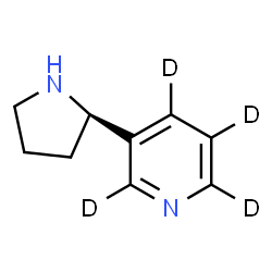ChemSpider 2D Image | 3-[(2R)-2-Pyrrolidinyl](~2~H_4_)pyridine | C9H8D4N2