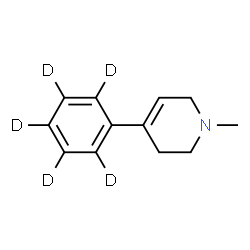 ChemSpider 2D Image | 1-Methyl-4-(~2~H_5_)phenyl-1,2,3,6-tetrahydropyridine | C12H10D5N