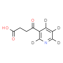 ChemSpider 2D Image | 4-Oxo-4-[(~2~H_4_)-3-pyridinyl]butanoic acid | C9H5D4NO3