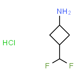 ChemSpider 2D Image | 3-(Difluoromethyl)cyclobutanamine hydrochloride (1:1) | C5H10ClF2N
