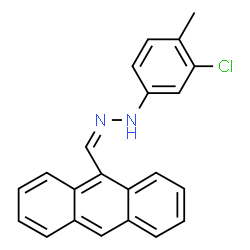 ChemSpider 2D Image | (1Z)-1-(9-Anthrylmethylene)-2-(3-chloro-4-methylphenyl)hydrazine | C22H17ClN2