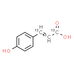 ChemSpider 2D Image | P-COUMARIC ACID-1,2,3-13C3 | C613C3H8O3